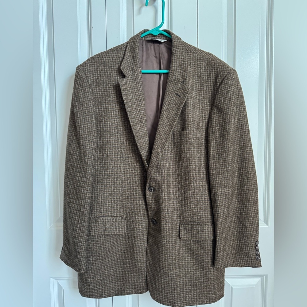 Pronto Uomo Men’s Brown Silk and Wool Sport Coat Blazer